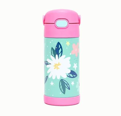 Imagem de Garrafa Garrafinha Térmica Kids Thermos 355Ml Jardim Flores