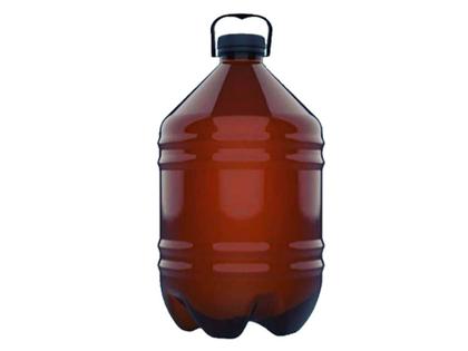 Imagem de Garrafa Growler Keg PET 5L com tampa cega e alça e bocal de 48mm