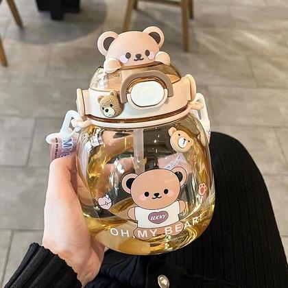 Imagem de Garrafa Infantil 1,3l Para Escola Viagem Bichinhos Fofos