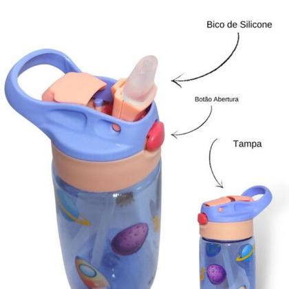 Imagem de Garrafa infantil de plástico com tampa 450ml top útil