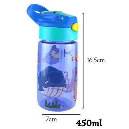 Imagem de Garrafa infantil de plástico com tampa 450ml top útil