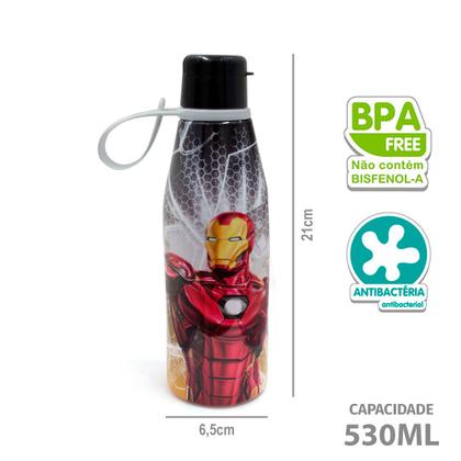 Imagem de Garrafa Infantil de Plástico  Com Tampa Abre Fácil 530ml Plasútil