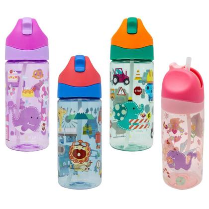 Imagem de Garrafa Infantil em Tritan Antigermes 400ml Fadas Rosa - Marcus & Marcus