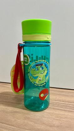 Imagem de Garrafa Infantil Puket Tritan Jacaré Relax Azul