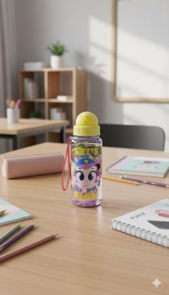 Imagem de Garrafa Infantil Puket Tritan Unicórnio Tenis Play Lavanda