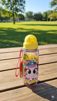 Imagem de Garrafa Infantil Puket Tritan Unicórnio Tenis Play Lavanda