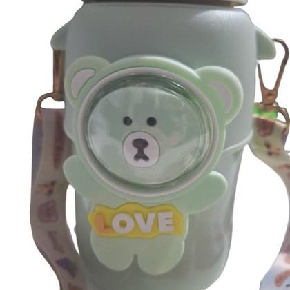 Imagem de Garrafa Isotérmica Aço Inox Infantil com Alça 500 ml. HM-385