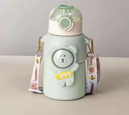 Imagem de Garrafa Isotérmica Aço Inox Infantil com Alça 500 ml. HM-385