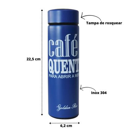 Imagem de Garrafa isotérmica com infusor de inox frases 470ml café chá