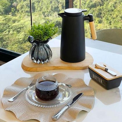 Imagem de Garrafa Jarra Térmica Inox Termômetro Digital 1l Display Led