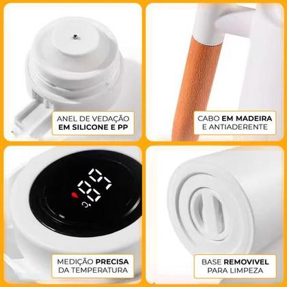 Imagem de Garrafa Jarra Térmica Inox Termômetro Digital 1l Display Led