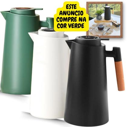 Imagem de Garrafa Jarra Térmica Inox Termômetro Digital 1l Display Led