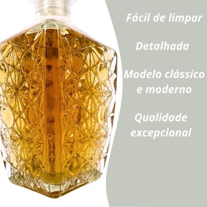 Imagem de Garrafa Licoreira Para Licor Whisky Grande Luxo Garrafa De Vidro Para Whisky