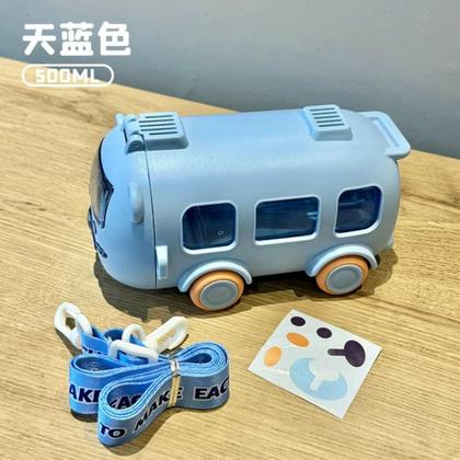 Imagem de Garrafa Onibus Urso de água esportiva de ônibus de verão com alça de ombro removível 500 ml