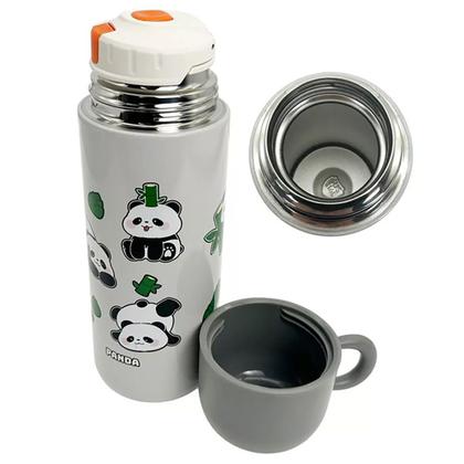 Imagem de Garrafa Panda Isotérmica 500ml  Aço Inox Tampa fast click