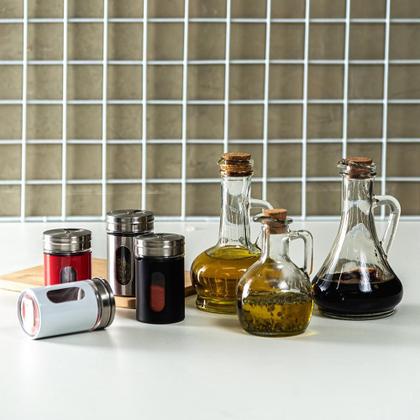 Imagem de Garrafa para Azeite de Vidro com Tampa de Rolha 180ml Lyor