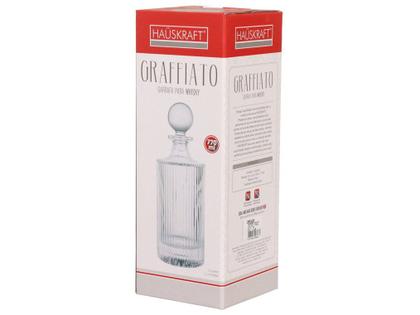 Imagem de Garrafa para whisky de vidro graffiato 770ml -hauskraft