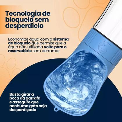 Imagem de GARRAFA PET MULTI-USO PARA PASSEIO 330ml MULTIFUNCIONAL 5 EM 1 