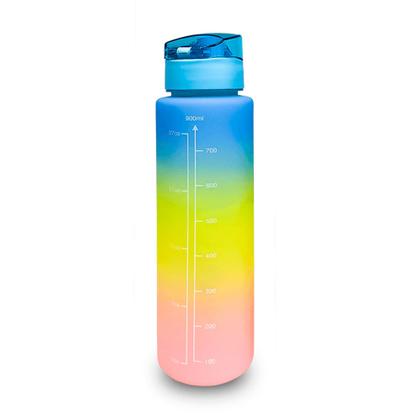 Imagem de Garrafa Plástica De Água Para Academia Treino Caminhada Colorida 700ml Com Alça