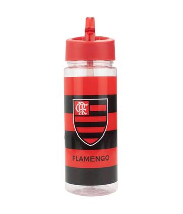 Imagem de Garrafa Plástico 450ml Com Mochila Tipo saco - Flamengo - Mileno