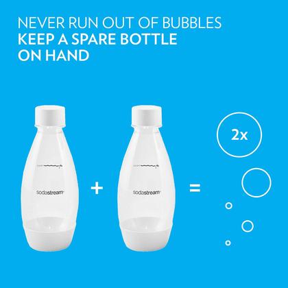 Imagem de Garrafa Sodastream de 500 ml, embalagem dupla, lavável na máquina de lavar louça (branca)