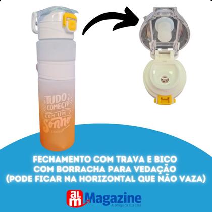 Imagem de Garrafa Squeeze 800ml Com Pegador E Filtro Shake Academdia CB3104