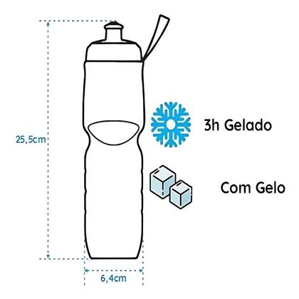 Imagem de Garrafa Squeeze Caramanhola Térmica Vermelha 700ml Rastro Ptk