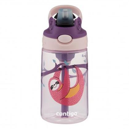 Imagem de Garrafa Squeeze Infantil 414 ml Autospout Kids Gizmo Flip Preguiça Roxo CONTIGO