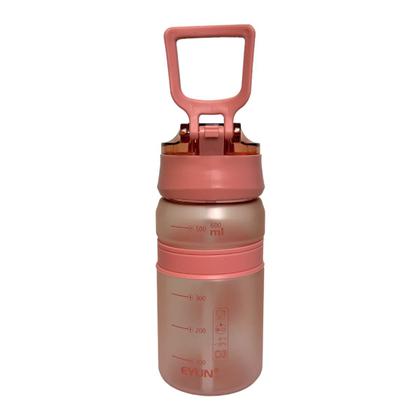 Imagem de Garrafa Squeeze Infantil Colorida Com Alça E Canudo 600ml