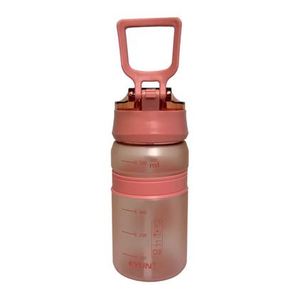 Imagem de Garrafa Squeeze Infantil Colorida Com Alça E Canudo 600ml