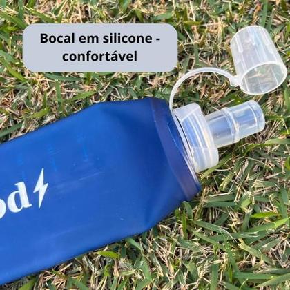 Imagem de Garrafa Squeeze Silicone Dobrável Soft Esportiva - 250ml