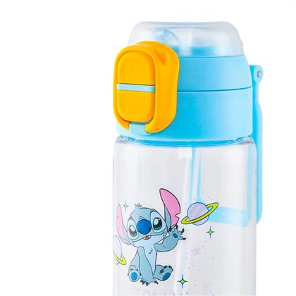 Imagem de Garrafa Stitch Escolar Robusta Infantil Antivazamento Disney 620ml