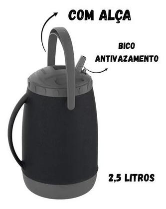 Imagem de Garrafa Tereré Soprano Atacama 2,5L Preta 7896021912698