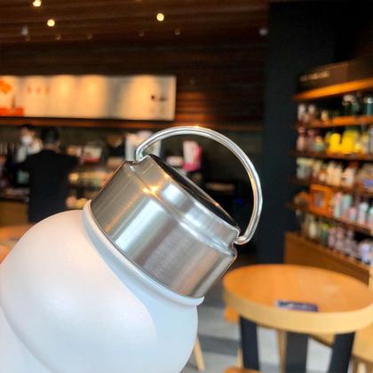 Imagem de Garrafa Térmica 1 Litro Aço Inoxidável Portátil Café Suco Água Academia Passeio Camping Caminhada