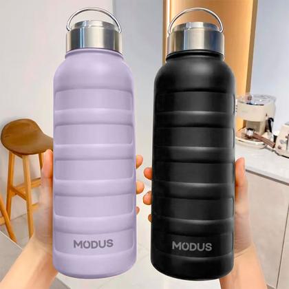 Imagem de Garrafa Térmica 1 Litro Aço Inoxidável Portátil Café Suco Água Academia Passeio Camping Caminhada