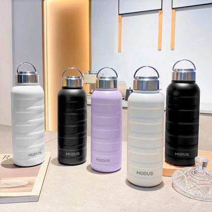 Imagem de Garrafa Térmica 1 Litro Aço Inoxidável Portátil Café Suco Água Academia Passeio Camping Caminhada