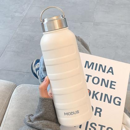 Imagem de Garrafa Térmica 1 Litro Aço Inoxidável Portátil Café Suco Água Academia Passeio Camping Caminhada