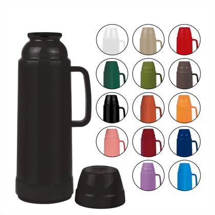 Imagem de Garrafa térmica 1 Litro café chá Mor 24 Horas Quente Garantido Diversas Cores