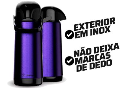 Imagem de Garrafa Térmica 1 Litro Inox Pressão Café Lumina Termolar