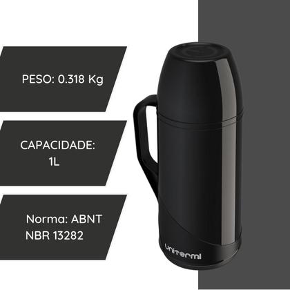 Imagem de Garrafa Térmica 1 Litro Roma Unitermi Café Leite Chá Água Tereré Chimarrão Suco