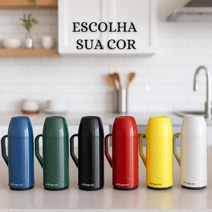 Imagem de Garrafa Térmica 1 Litro Roma Unitermi Café Leite Chá Água Tereré Chimarrão Suco