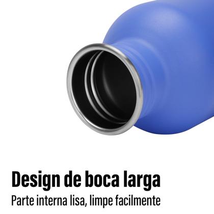 Imagem de Garrafa Térmica 1000ml de Café Água Suco Parede Dupla A Vácuo Inox Camping Academia Passeio Caminhada Portátil