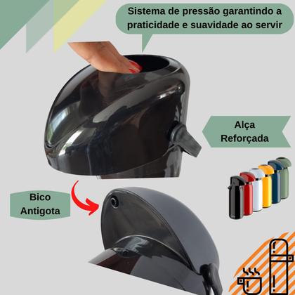 Imagem de Garrafa térmica 1,8 Litros Verona Com Alça e Sistema de Pressão Ampola de Vidro Unitermi