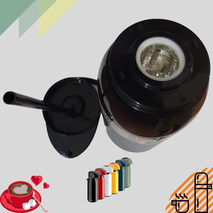 Imagem de Garrafa térmica 1,8 Litros Verona Com Alça e Sistema de Pressão Ampola de Vidro Unitermi