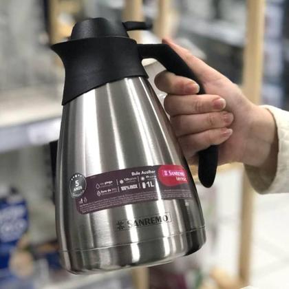 Imagem de Garrafa Térmica 1L Bule Inox 1 Litro Café Leite Chá