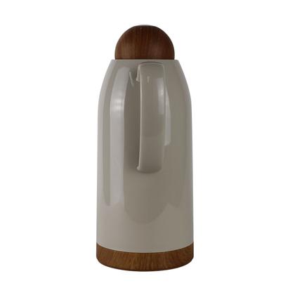 Imagem de Garrafa Térmica 1l Café Chá Com Botão Na Tampa Cinza E Nude