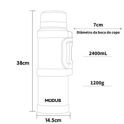 Imagem de Garrafa Térmica 2,5 Litros Quente Frio Com Aço Inoxidável Isolamento Térmico Café Suco Água Camping Academia Passeio Caminhada