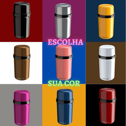 Imagem de Garrafa Térmica 250 ML Fano Unitermi Pequena Portátil Multiuso Água Café Chá Suco Leite