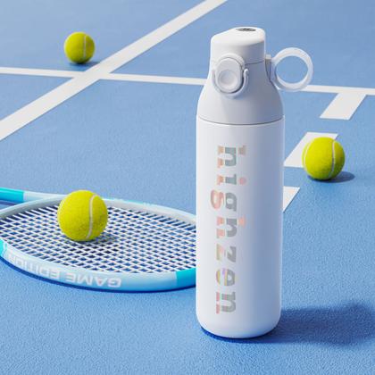 Imagem de Garrafa Térmica 500ml de Café Água Suco Parede Dupla A Vácuo Inox Camping Academia Passeio Caminhada Portátil