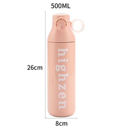 Imagem de Garrafa Térmica 500ml de Café Água Suco Parede Dupla A Vácuo Inox Camping Academia Passeio Caminhada Portátil